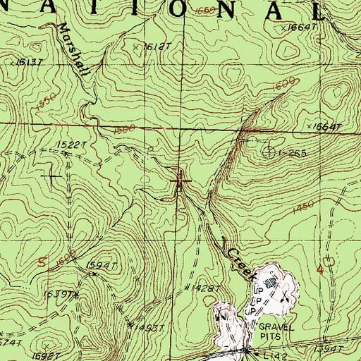 Topographic Map of Marshall Falls, MI