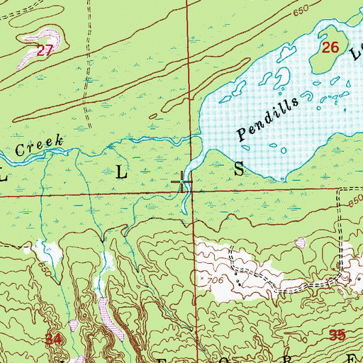 Topographic Map of Ladd Creek, MI