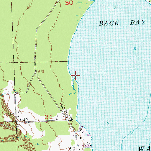 Topographic Map of Gordons Landing Ramp, MI