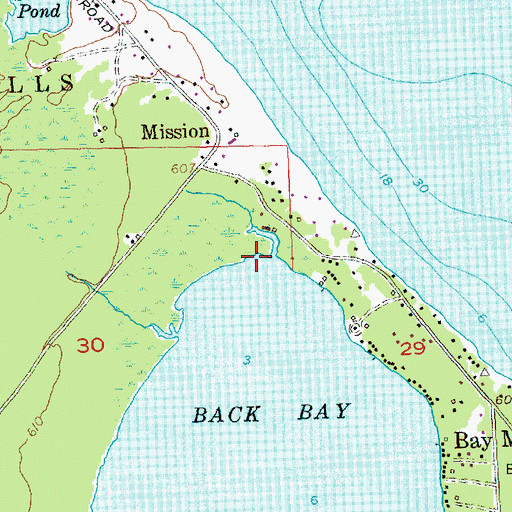 Topographic Map of Chippewa Landing Ramp, MI