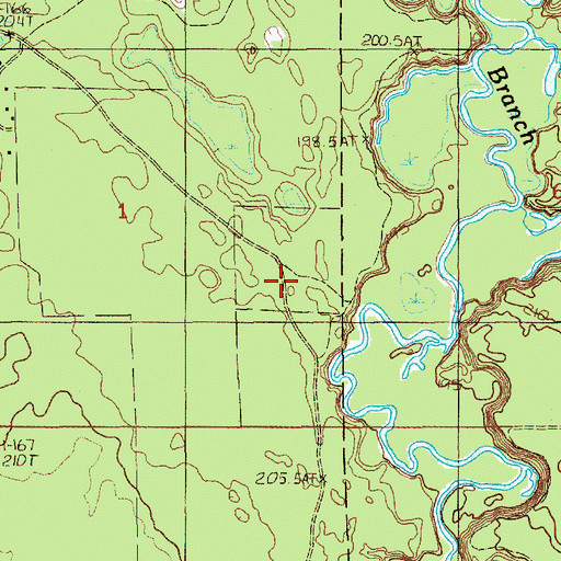 Topographic Map of Indian Trail, MI