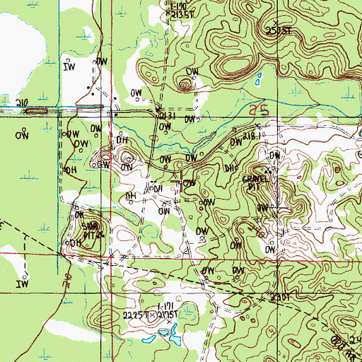 Topographic Map of Sippy Oil Field, MI