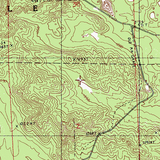 Topographic Map of Ward Hills Snowmobile Trail, MI