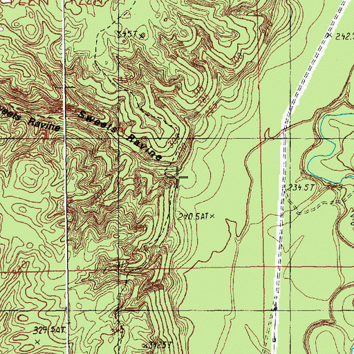 Topographic Map of Sweets Ravine, MI