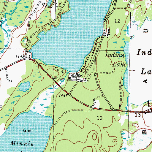 Topographic Map of Pentoga Park, MI