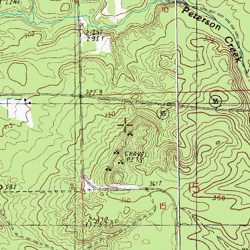 Topographic Map of Pine River Experimental Forest, MI