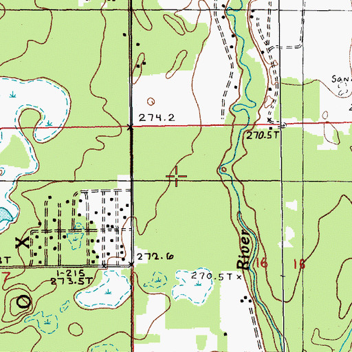 Topographic Map of White River Roughing Area Campground, MI