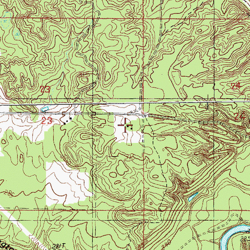 Topographic Map of Marila Trailhead, MI