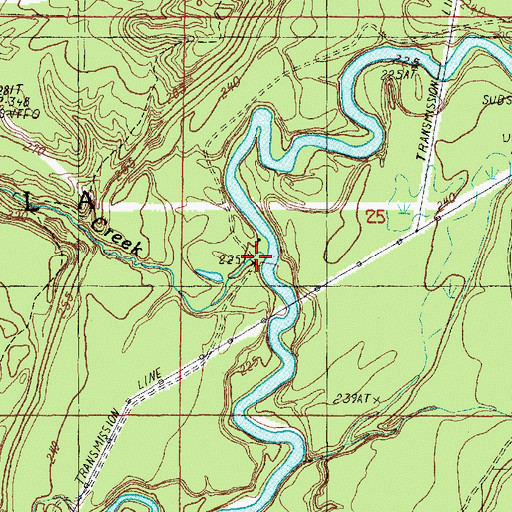 Topographic Map of Eddington Creek, MI