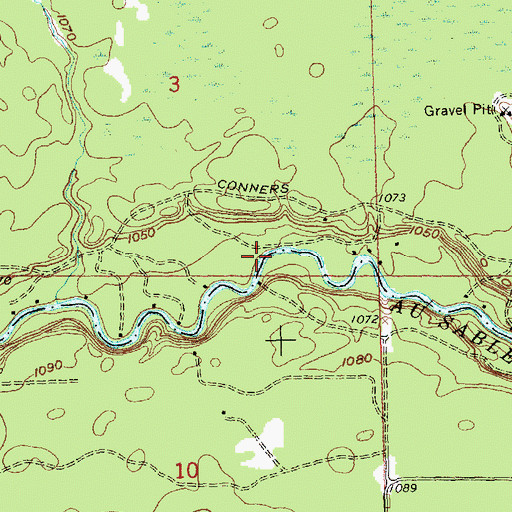 Topographic Map of Rainbow Bend Forest Campground, MI