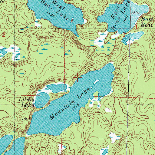 Topographic Map of Ermine Campground, MI
