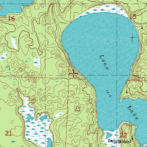 Topographic Map of Osprey Campground, MI
