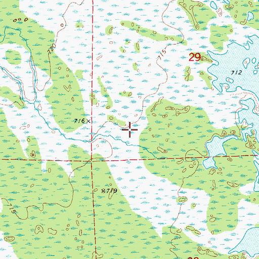 Topographic Map of Seney National Wildlife Refuge, MI