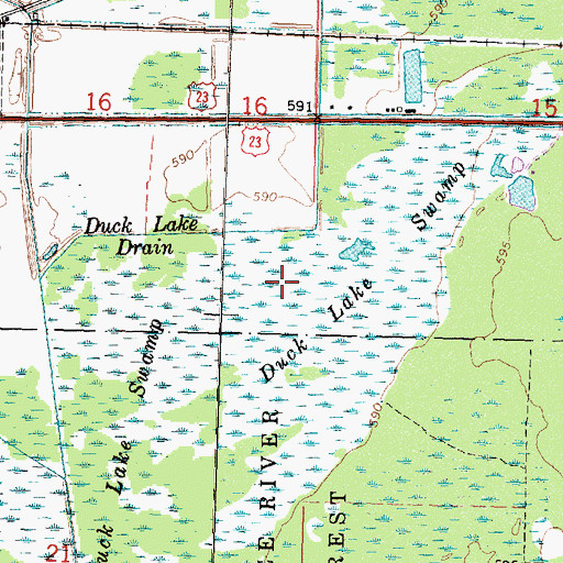 Topographic Map of Arenac County, MI