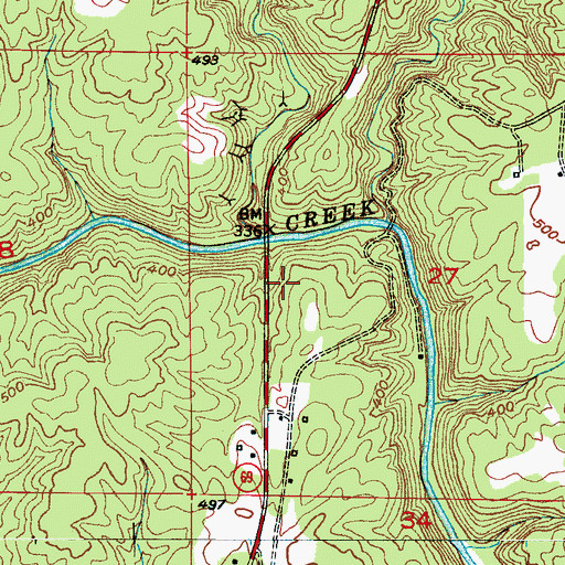 Topographic Map of Aaron Cemetery, AL