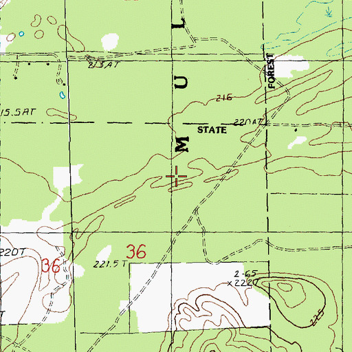 Topographic Map of Cheboygan County, MI