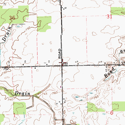 Topographic Map of Clinton County, MI