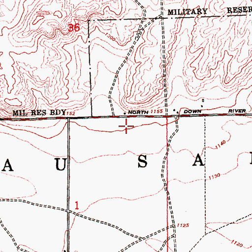 Topographic Map of Crawford County, MI