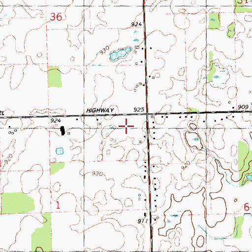 Topographic Map of Eaton County, MI
