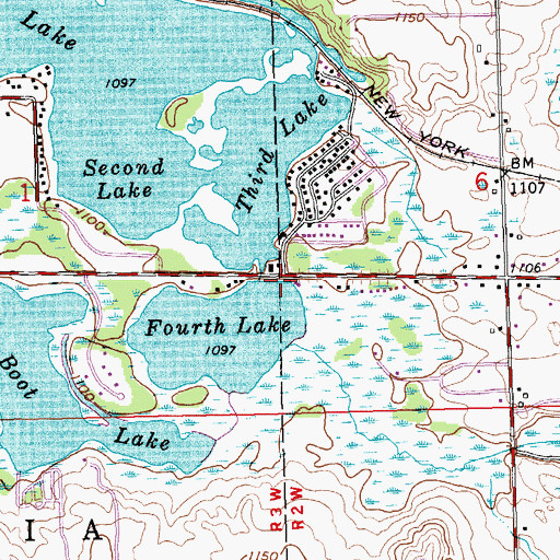 Topographic Map of Hillsdale County, MI