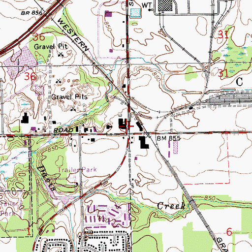 Topographic Map of Kalamazoo County, MI