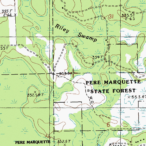 Topographic Map of Kalkaska County, MI
