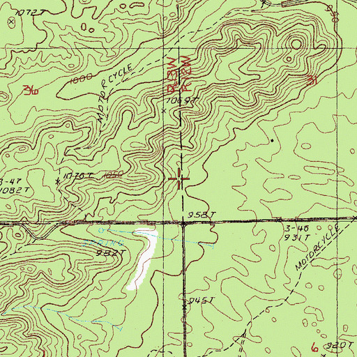 Topographic Map of Lake County, MI