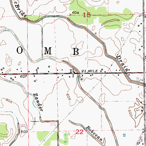 Topographic Map of Macomb County, MI