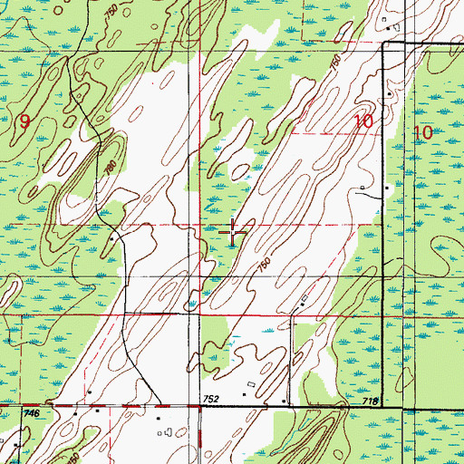Topographic Map of Menominee County, MI