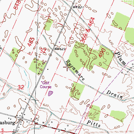Topographic Map of Monroe County, MI