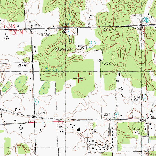 Topographic Map of Otsego County, MI