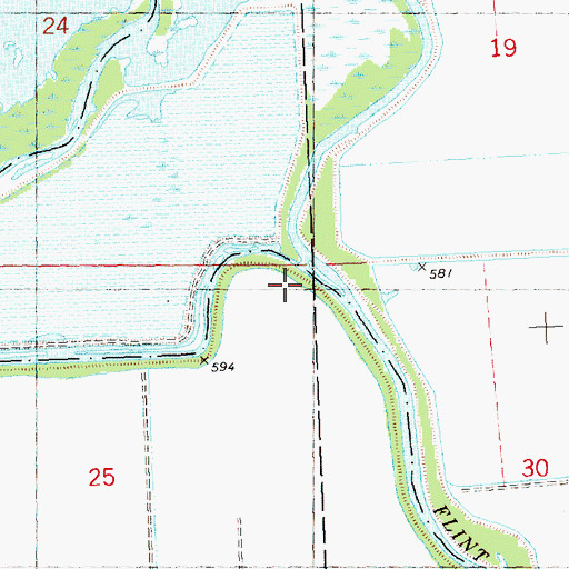 Topographic Map of Saginaw County, MI
