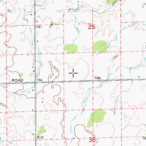 Topographic Map of Sanilac County, MI