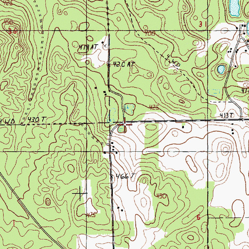 Topographic Map of Wexford County, MI