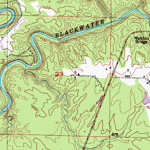 Topographic Map of Camp O'Rear, AL