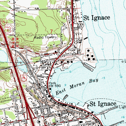 Topographic Map of Northwestern Oil and Terminal Company, MI