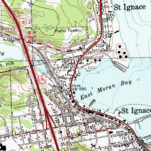 Topographic Map of Argosy Boat Line Incorporated, MI