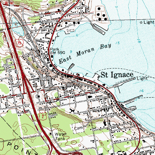 Topographic Map of McGregor Oil Company, MI