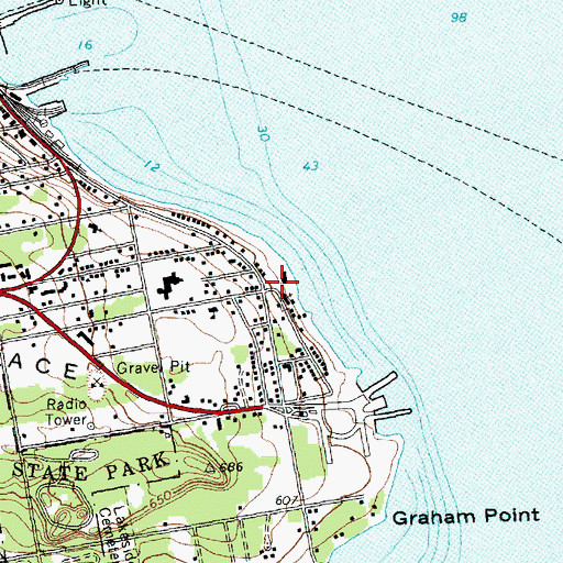 Topographic Map of Edison Sault Electric Company, MI