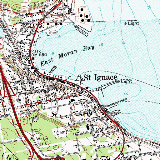 Topographic Map of Arnold Transit Company, MI