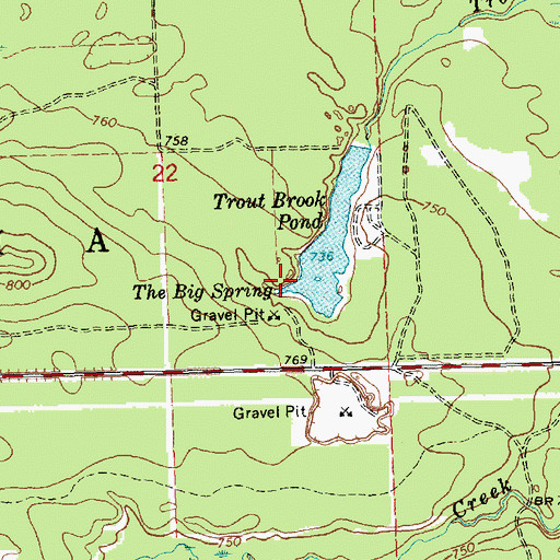 Topographic Map of North Country Trail, MI