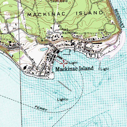 Topographic Map of Union Terminal Piers, Incorporated, MI