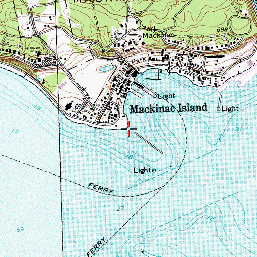 Topographic Map of Biddle Point, MI