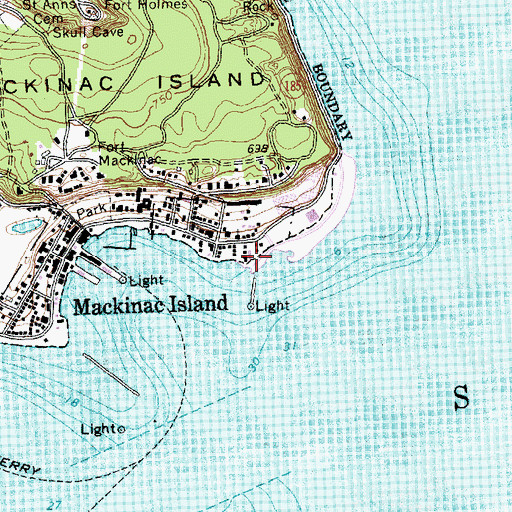Topographic Map of Mission Point, MI