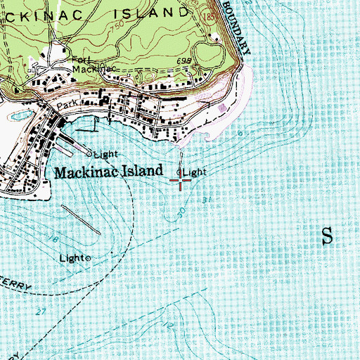 Topographic Map of East Breakwater Light, MI