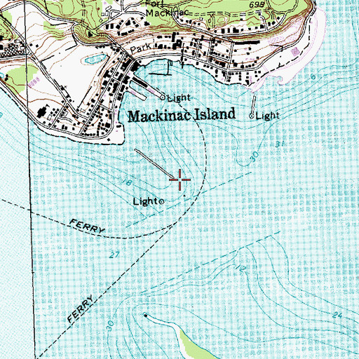 Topographic Map of West Breakwater Light, MI