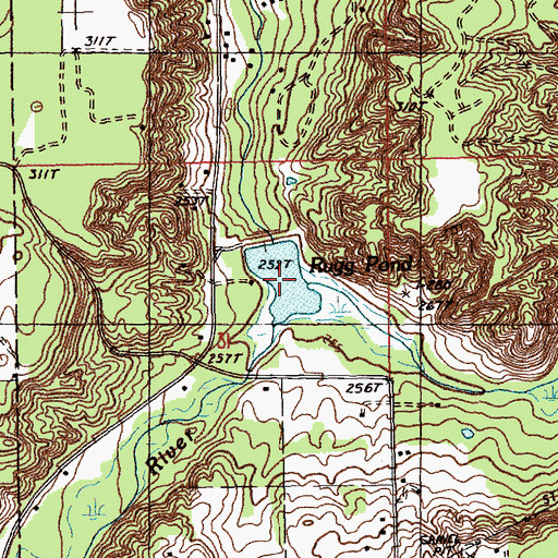 Topographic Map of Rugg Pond, MI