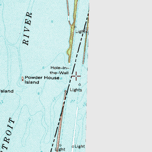 Topographic Map of Hole-in-the-Wall, MI
