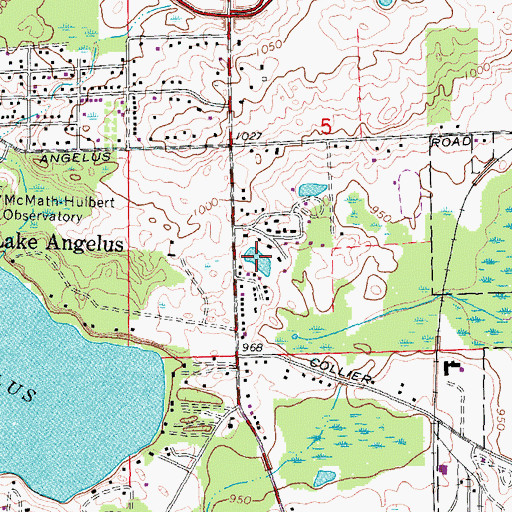 Topographic Map of Lantern Lake, MI