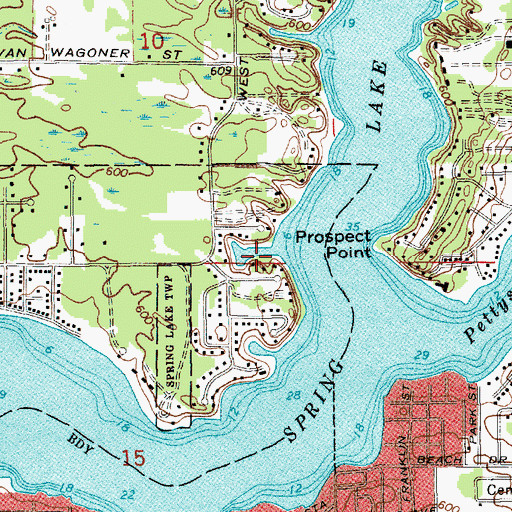 Topographic Map of Norfolk Bay, MI